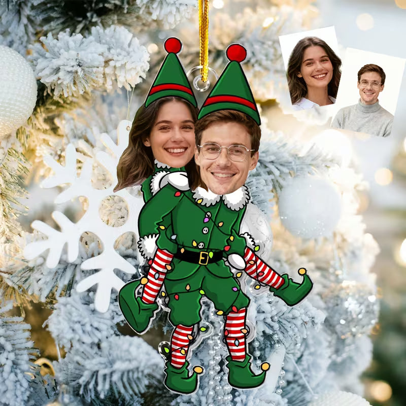 Custom Photo Acrylic Ornament for Couples & Family