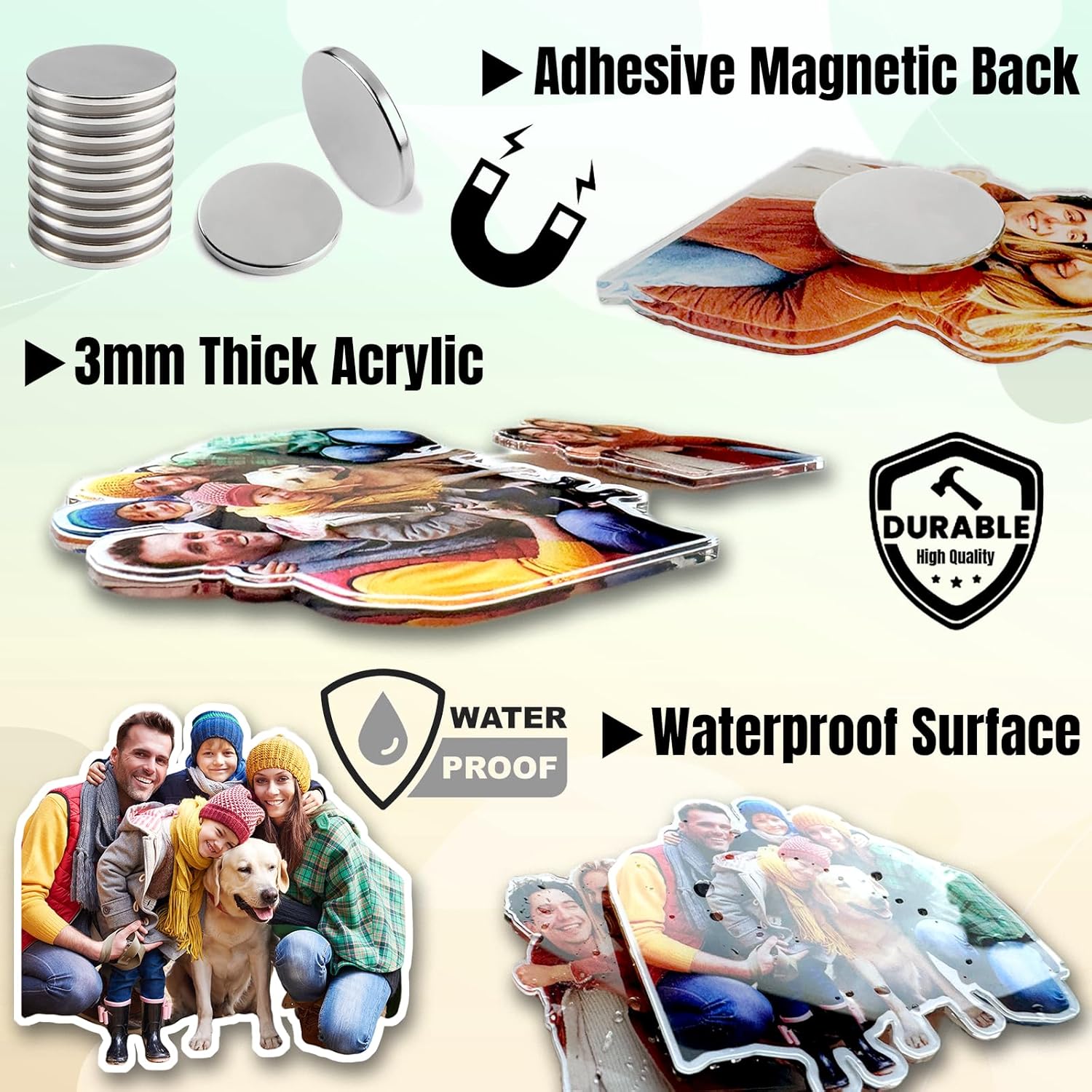 Custom Magnets for Fridge Personalized Acrylic