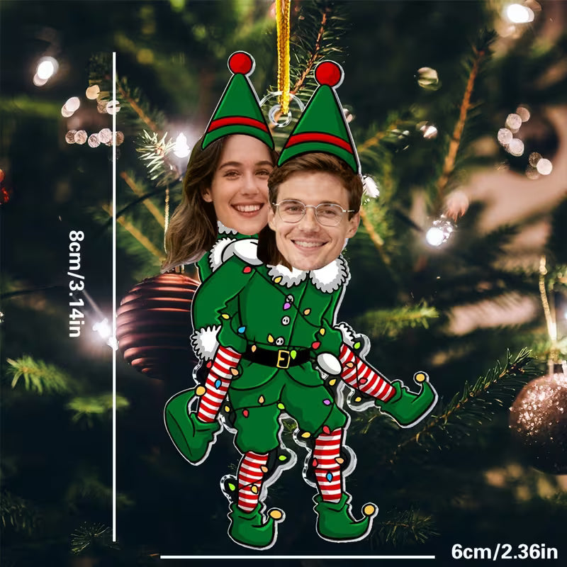 Custom Photo Acrylic Ornament for Couples & Family