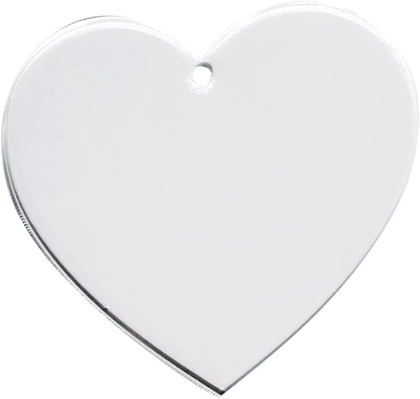 10 Count Clear Blank Acrylic Hearts,Blank Clear Acrylic Keychain, Plexiglass Laser Cut Hearts (3")