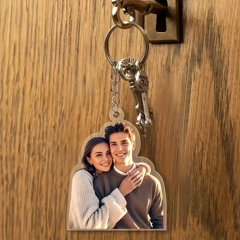 Custom Couple Picture Keychain