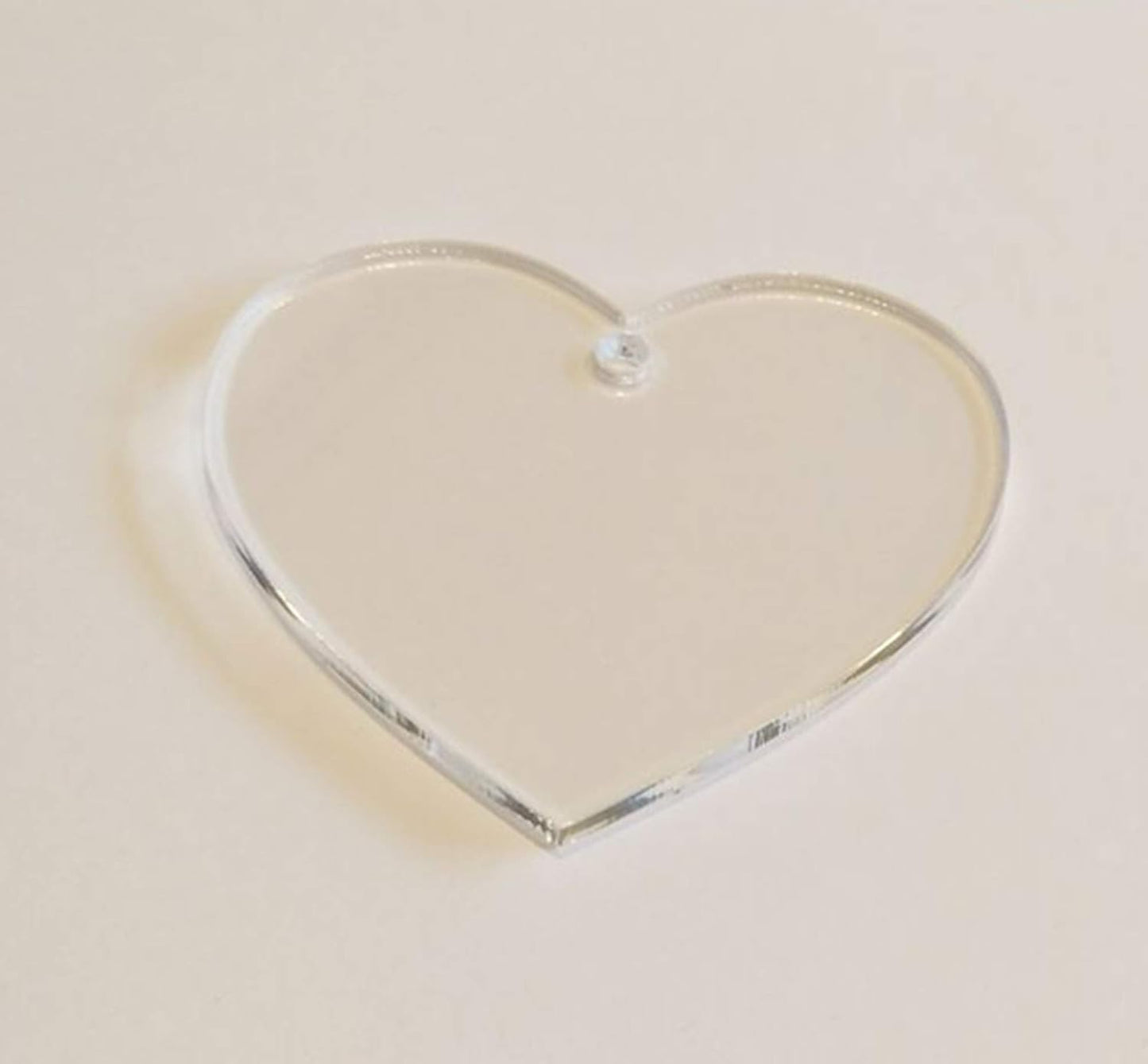 10 Count Clear Blank Acrylic Hearts,Blank Clear Acrylic Keychain, Plexiglass Laser Cut Hearts (3")