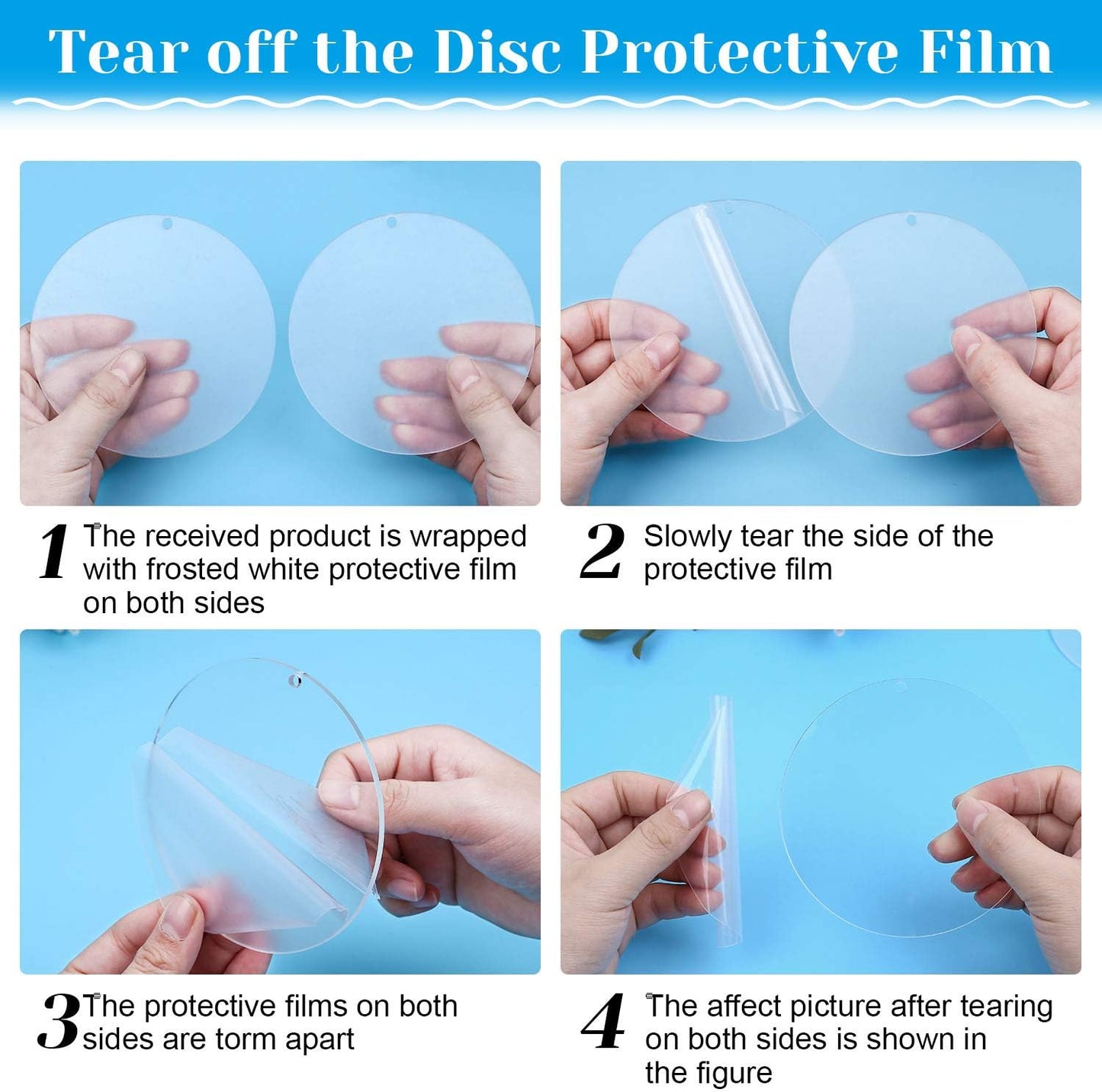 Acrylic Discs Round Acrylic Blanks Bulk with Hole for Engraving
