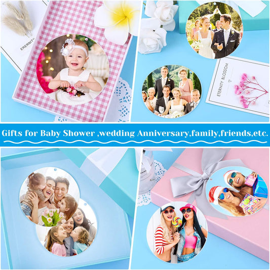 Acrylic Discs Round Acrylic Blanks Bulk with Hole for Engraving