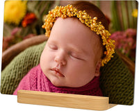 Custom Photo Metal Print with Bamboo Base