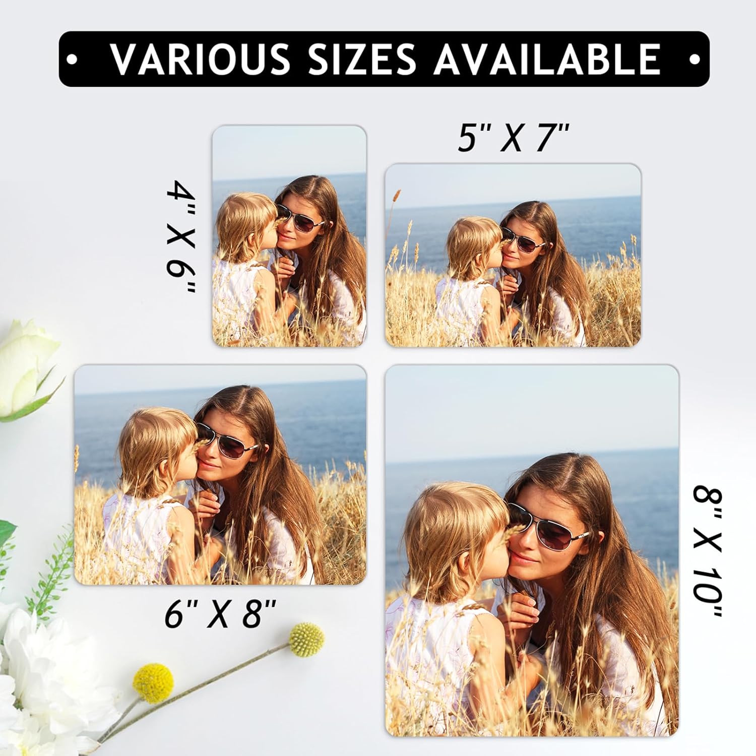 Custom Photo Metal Print with Bamboo Base