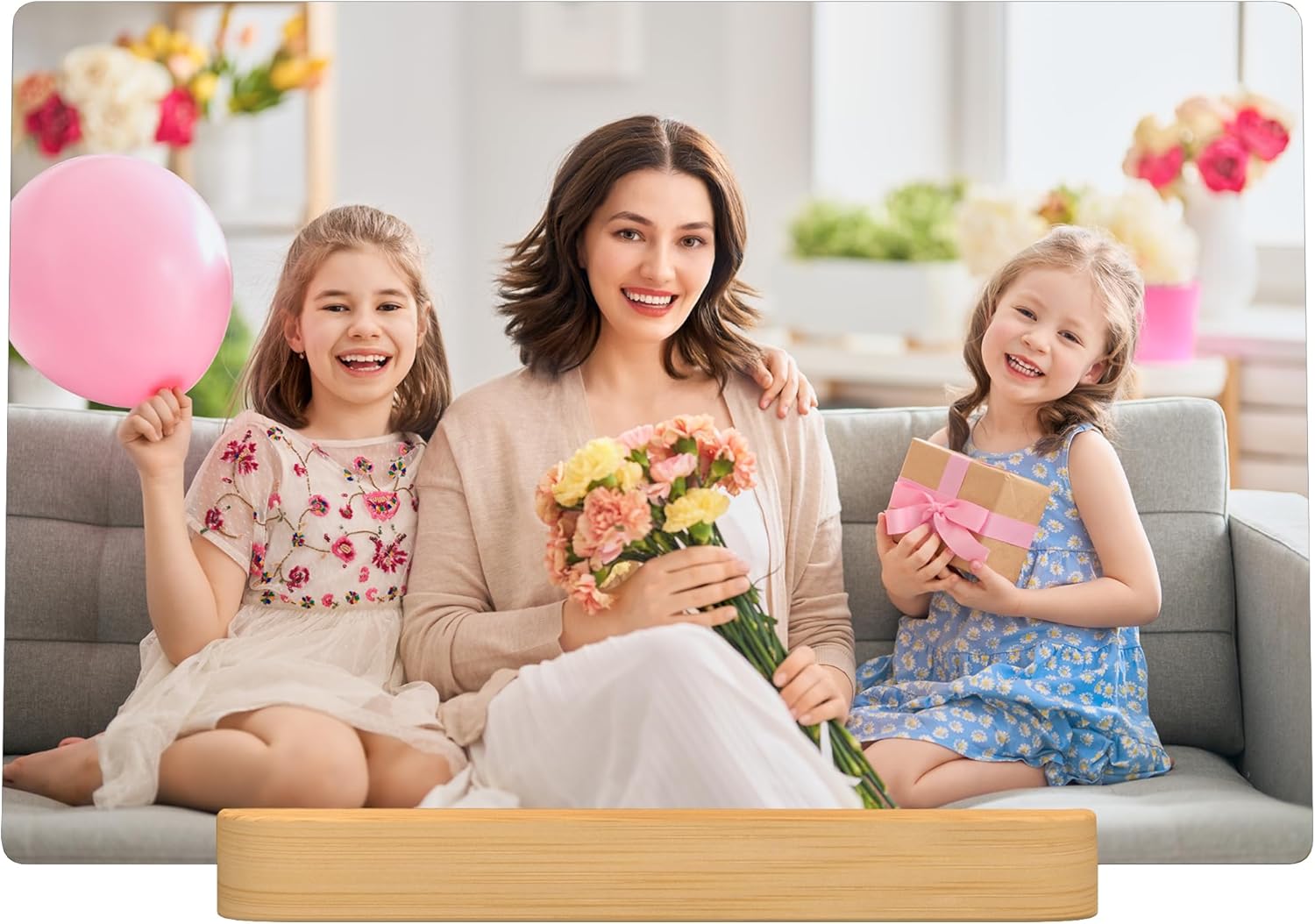 Custom Photo Metal Print with Bamboo Base