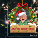Personalized Baby Photo Acrylic Christmas Ornament