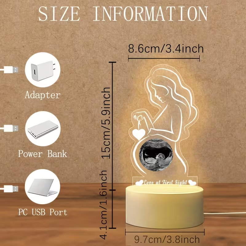 Custom Pregnancy Acrylic LED Lamp