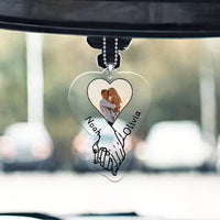 Custom Photo & Text Acrylic Rearview Mirror Charm