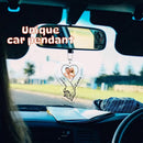 Custom Photo & Text Acrylic Rearview Mirror Charm