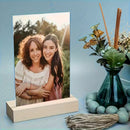 Personalized Photo Acrylic Display with Wooden Base