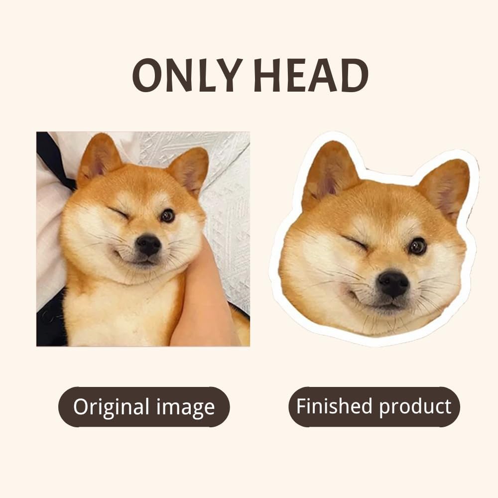 Personalized Photo Fridge Magnet, Custom Dog Cat Family Image Acrylic Refrigerator Magnets, Magnetic Picture Decoration for Home RV School Office Kitchen