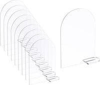 uxcell 30pcs 4 x 6 Blank Clear Arch Acrylic Sign with Stand, Acrylic Arch Table Numbers for Wedding Reception Party Restaurant Centerpieces Decor