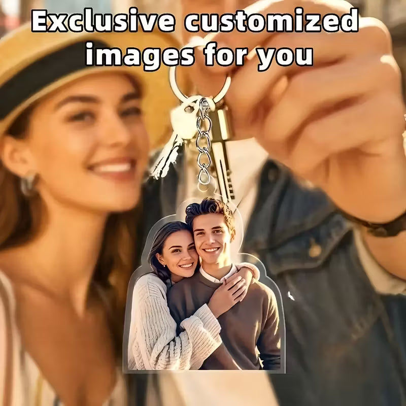 Custom Couple Picture Keychain