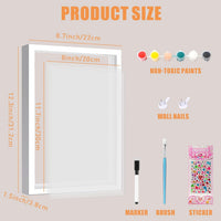 Family Handprint Kit - DIY Craft Keepsake Frame with Clear Acrylic Boards & Non-Toxic Paints, Unique Gift for New Families & Pets (White)
