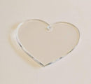 10 Count Clear Blank Acrylic Hearts,Blank Clear Acrylic Keychain, Plexiglass Laser Cut Hearts (3")
