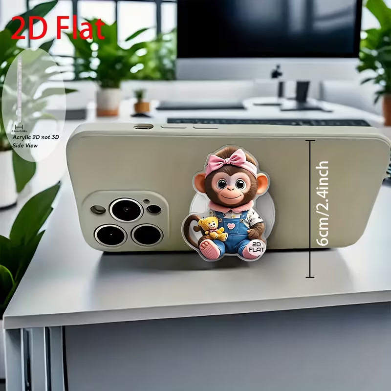 2D Flat Retractable Phone Holder & Stand