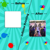 45pcs Blank Acrylic Fridge Magnets, 2" x 2“ Personal DIY Decorative Refrigerator Magnets Kits, for Crafts Home Office Locker Party Gift Kids