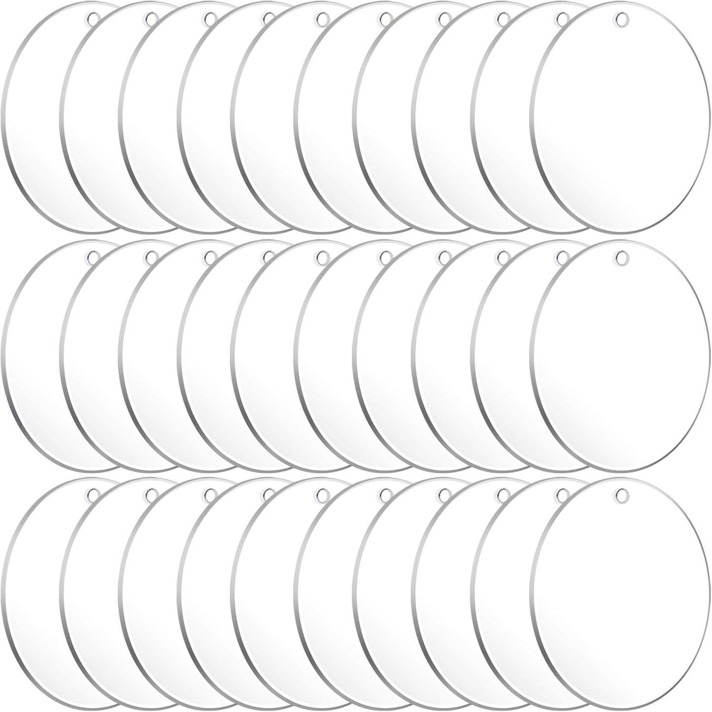 Acrylic Discs Round Acrylic Blanks Bulk with Hole for Engraving