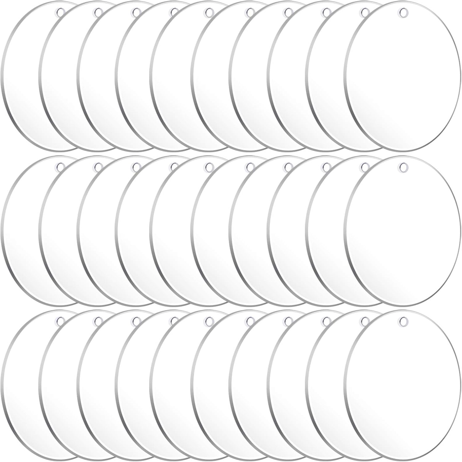 Acrylic Discs Round Acrylic Blanks Bulk with Hole for Engraving