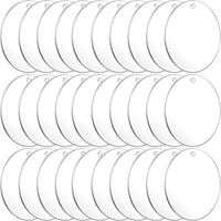Acrylic Discs Round Acrylic Blanks Bulk with Hole for Engraving