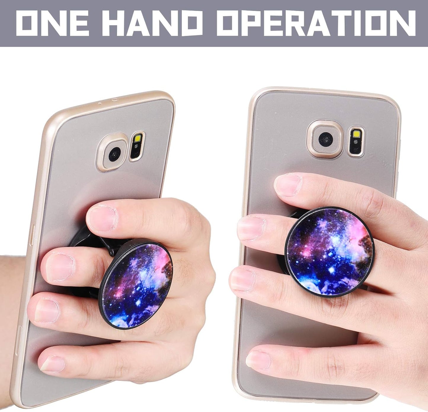 Weewooday 10 Pieces Phone Grip Holder Nebula Collapsible Phone Holder Self-Adhesive Sublimation for Smartphone and Tablets(10 Pieces)