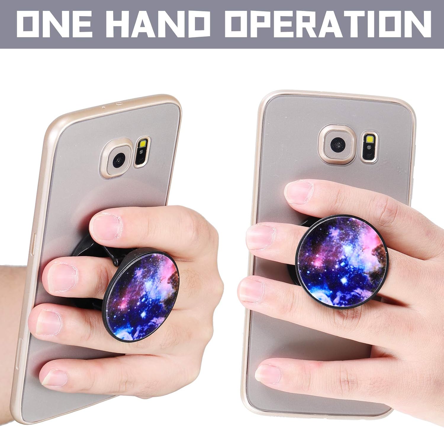 Weewooday 10 Pieces Phone Grip Holder Nebula Collapsible Phone Holder Self-Adhesive Sublimation for Smartphone and Tablets(10 Pieces)