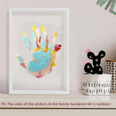 Family Handprint Kit - DIY Craft Keepsake Frame with Clear Acrylic Boards & Non-Toxic Paints, Unique Gift for New Families & Pets (White)