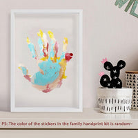 Family Handprint Kit - DIY Craft Keepsake Frame with Clear Acrylic Boards & Non-Toxic Paints, Unique Gift for New Families & Pets (White)