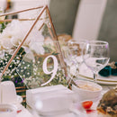 Chunful 120 Pcs Clear Acrylic Wedding Place Cards Acrylic Table Number Card Blank Name Plate Seating Chart Sign for Wedding DIY Table Setting Banquet Party(Hexagonal Style)