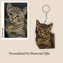 Personalized Photo Dog Cat Acrylic Keychain Custom Keyring Backpack Pendant Gift