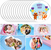 Acrylic Discs Round Acrylic Blanks Bulk with Hole for Engraving