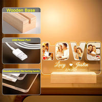 Personalized LOVE Photo Acrylic Night Light